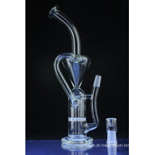 Tubulação de água de fumo de vidro alta do Inline Recycler Vortex Hookah (ES-GB-505)